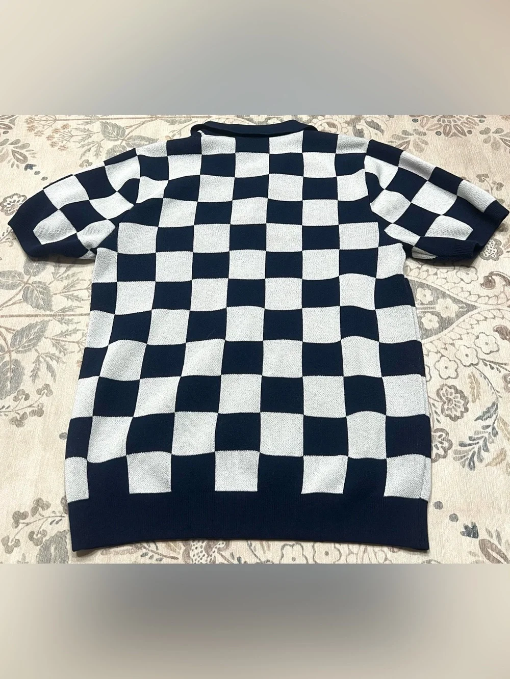 Nike Checkers Polo in Midnight Navy & Sail Size Small